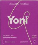 Yoni 100% Biologisch Katoenen Tampons – Super – met inbrenghuls - 56 stuks