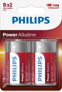 Philips LR20P2B/LR20 D alkaline batterijen - 2 stuks