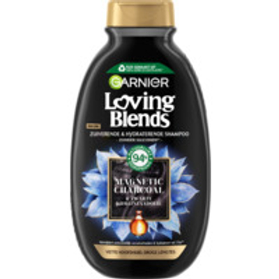 Garnier Loving Blends - Shampoo - Magnetic Charcoal - Vette hoofdhuid & droge lengtes - 300 ml