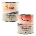 Purizon Organic 6 x 800 g - Mixpakket 1:  3 x Rund en kip met wortel 3 x Kip en gans met pompoen - natvoer honden