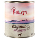 Purizon Organic 6 x 800 g - Eend en kip met courgette - natvoer honden