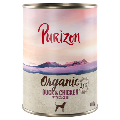 Purizon Organic 6 x 400 g Hondenvoer - Eend en kip met courgette - natvoer honden