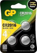 CR2016 - set van 4 | GP Lithium | Lithium knoopcelbatterijen CR 2016 3V - lange levensduur