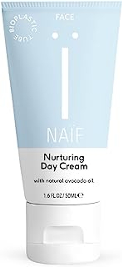 Naïf, Beschermende Dagcrème, Met natuurlijke ingrediënten, voor alle huidtypes, Bevat geen microplastics, minerale oliën, parabenen of siliconen, 100% Vegan, 50ML