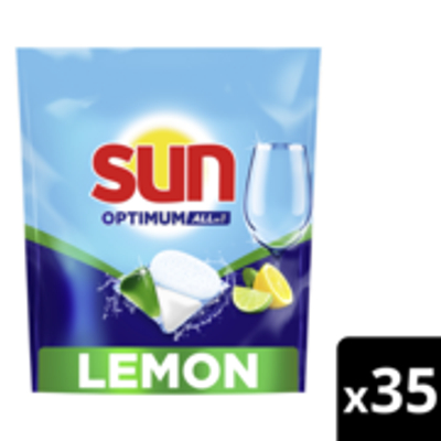 Sun Optimum All in 1 Lemon & Citroen vaatwastabletten  - 35 wasbeurten