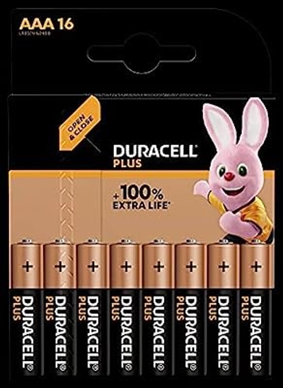 Duracell Plus-AAA CP16 Micro AAA batterij alkali-mangaan 1,5 V 16 st.