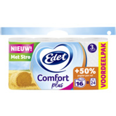 Edet Comfort 3-laags toiletpapier - 16 rollen