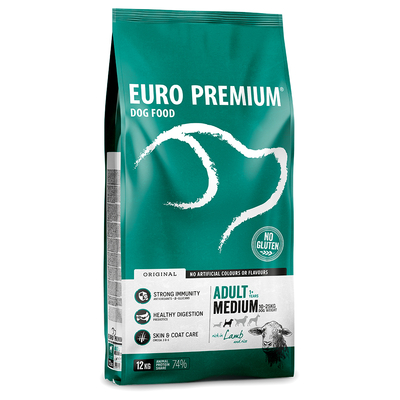 2x12kg Medium Adult Lam & Rijst Euro Premium Hondenvoer - hondenbrokken