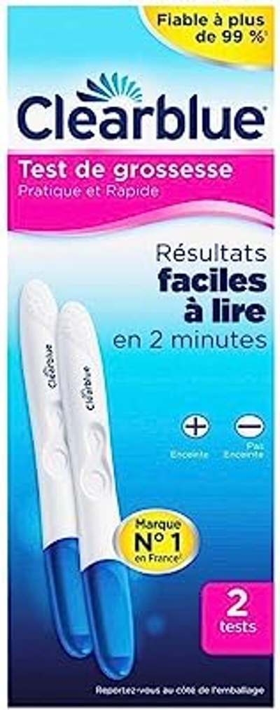 Clearblue Zwangerschapstest, praktisch en snel, betrouwbaar over 99%, 2 tests