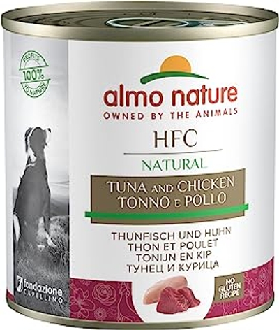 almo nature  met natuurlijke kip en tonijn 12 x 290 gram - natvoer honden