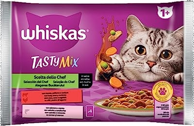 Whiskas Natvoer voor katten, keuze van de chef-kok in saus, 4 x 85 g - natvoer katten