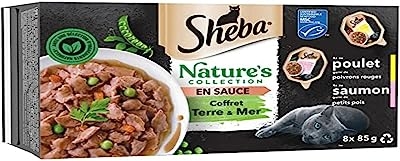 Sheba Nature`s Collection in Sauce - Fijnste katten natvoer in een kom - Fijne variant - 32 x 85g - natvoer katten