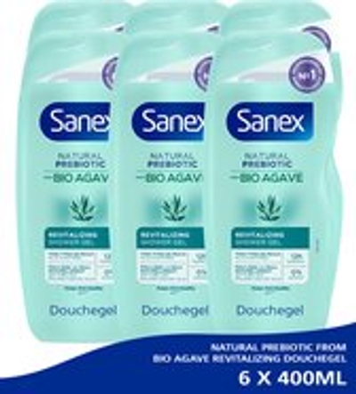 Sanex Natural Prebiotic from Bio Agave Revitalizing douchegel - 6 x 250ml