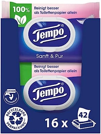 Tempo vochtig toiletpapier - 672 doekjes