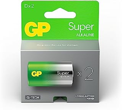 GP Super Alkaline D Mono batterij 1,5 V - 2 stuks