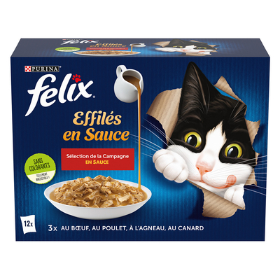 48x 85g Felix "Gravy Lover - As Good As It Looks" Zakjes Smaakvariatie van het Platteland Kattenvoer Nat - natvoer katten