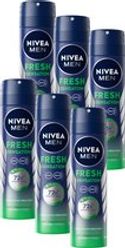 NIVEA MEN - Deodorant - Fresh Sensation - Anti-Transpirant - 6 x 150ml