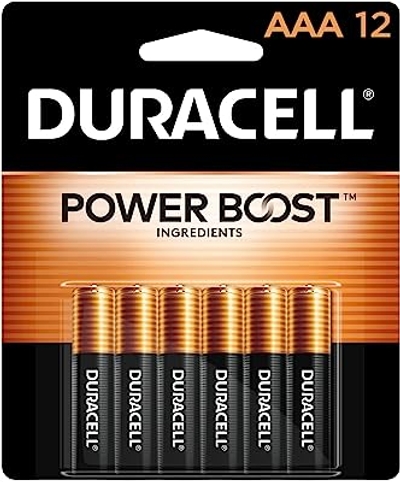 Duracell - CopperTop AAA alkalinebatterijen - lange levensduur, multifunctioneel, Triple A batterij voor privé- en zakelijk gebruik - 12 stuks