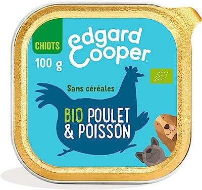 Edgard & Cooper paté voor puppy's, kip/vis, 100 gram - natvoer honden