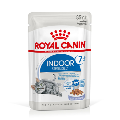 Royal Canin 12x85g Indoor Sterilised 7+ in Gelei - natvoer katten