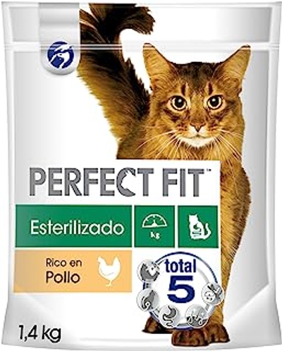 PERFECT FIT Natuurlijk kattenvoer voor volwassen katten, kippensmaak, 5 zakjes x 1,4 kg - kattenbrokken