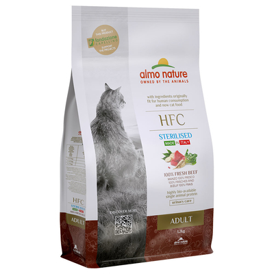 Dubbelpak: 2x1,2kg Almo Nature HFC Adult Sterilized rund droogvoer - kattenbrokken
