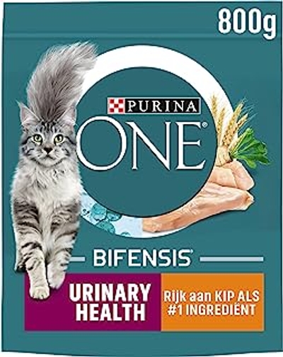 Purina ONE Urinary Care met Kip kattenbrokken - kattenvoer ter ondersteuning van gezonde urinewegen 800g - 4 dozen 3,2kg, 1 pak - kattenbrokken
