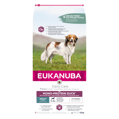 Eukanuba Hondenvoer Daily Care Eend Adult Mono-Proteine 12 kg
