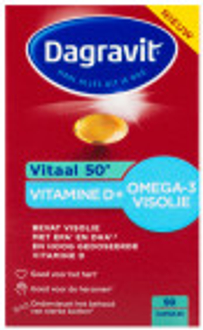 Dagravit Vitaal 50+ Vitaminen - Vitamine D & Omega3 Visolie - 90 tabletten