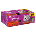 48 x 85 g 1+ Adult Maaltijdzakjes Klassieke selectie in saus: Rund, Lam, Gevogelte + Kip Whiskas Kattenvoer - natvoer katten