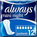 Always - Maxi Night Profresh Zonder Vleugels - Maandverband - 12 Stuks