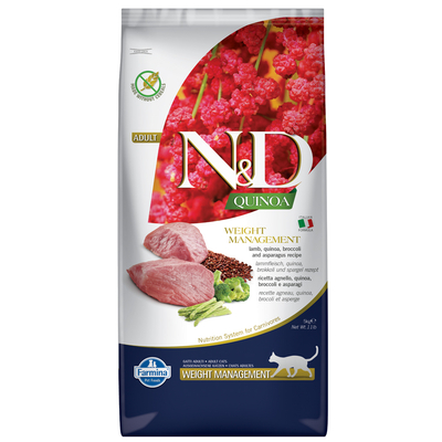 2x5kg Quinoa Kat Gewichtsmanagement Lam Quinoa Broccoli Farmina N&D - kattenbrokken