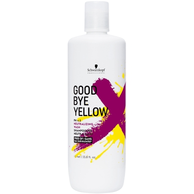 Schwarzkopf Goodbye Yellow Shampoo - 1000 ml- Zilvershampoo - Voor Blondines -