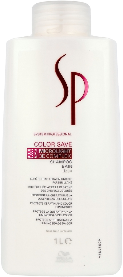 Wella SP Color Save Shampoo - 1000 ml- Normale shampoo - Voor Gekleurd haar -