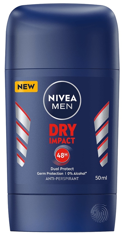 NIVEA For Men Antiperspirant Deodorant Dry Impact Stick 50 ml
