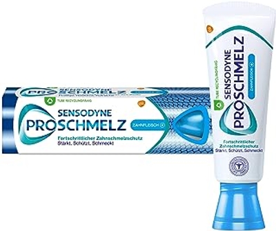 Sensodyne ProSchmelz Tandvlees Plus Tandpasta, 75 ml, tandpasta voor geavanceerde tandglazuurbescherming en tandvleesverzorging, versterkt, beschermt, smaakt
