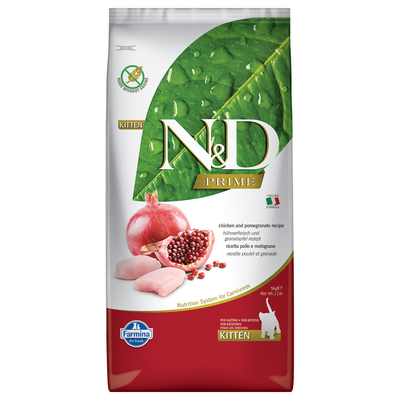 2x5kg Farmina N&D Prime Kitten Kip & Granaatappel Droog Kattenvoer - kattenbrokken