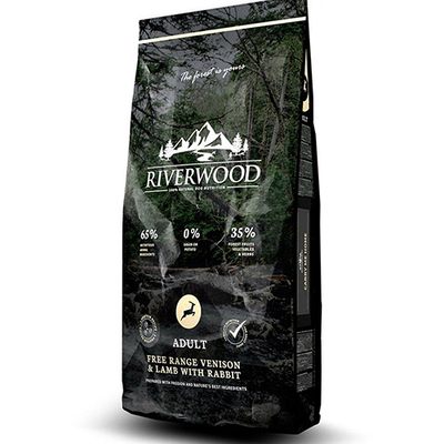 Riverwood Adult - Ultra Premium Hondenvoer - Graanvrije Hondenbrokken - 12Kg - Hert, Lam & Konijn - Hypoallergeen