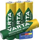 VARTA Batterijen AAA, oplaadbaar, verpakking van 4, Recharge Accu Phone, oplaadbare batterij, 800 mAh Ni-MH, gebruiksklaar, geschikt voor draadloze telefoons