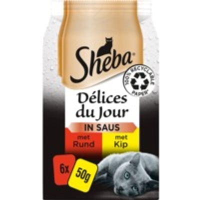 Sheba Délices du jour in saus traiteur 300 g - natvoer katten