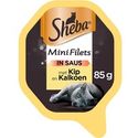 Sheba Mini filets n saus kip & kalkoen 85 g - natvoer katten