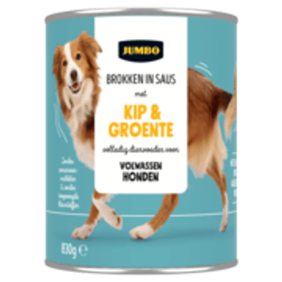 Jumbo Brokken in Saus met Kip & Groente 830g - natvoer honden
