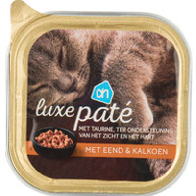 AH Alu luxe pate eend/kal 100 g - natvoer katten