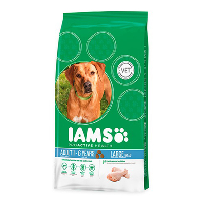 Iams Dog Adult Large Kip - 1 Tot 7 Jaar - Hondenvoer - 12 kg