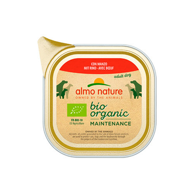 Almo Nature - Bio Organic Maintenance - Rund - 32 x 100g - natvoer honden