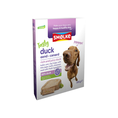 Smølke Hond Vers Gestoomde Eend - 10 x 395 g - natvoer honden