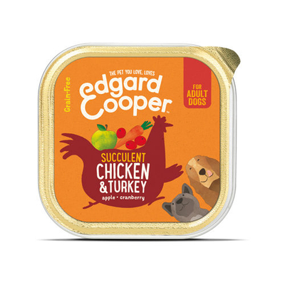 Edgard & Cooper Adult - Kip & Kalkoen - 11 x 150 g kuipjes - natvoer honden