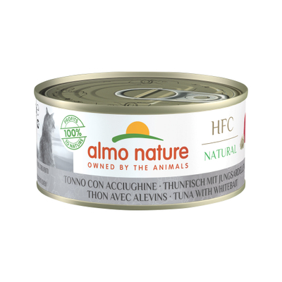 Almo Nature HFC 150 Natural Kattenvoer - Tonijn & Sardientjes - 24 x 150 g - natvoer katten