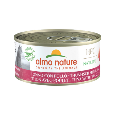 Almo Nature HFC 150 Natural Kattenvoer - Tonijn & Kip - 24 x 150 g - natvoer katten