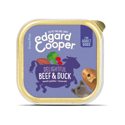 Edgard & Cooper Adult - Rund & Eend - 11 x 150 g kuipjes - natvoer honden